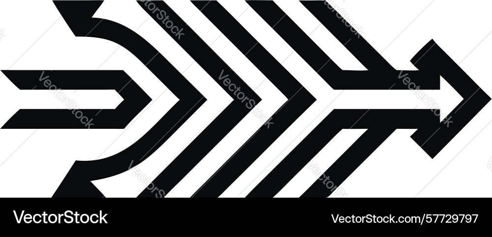 Dynamic chevron arrow progressive abstract design vector image