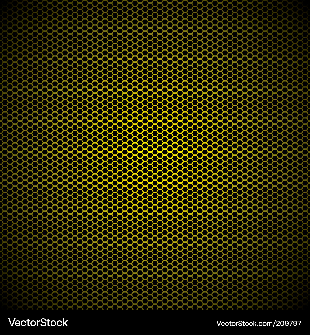 Metallic Hexagon Grid Pattern vector image