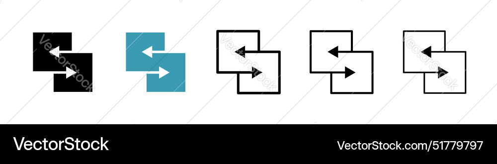 Replace line icon set Replace line icon set vector image