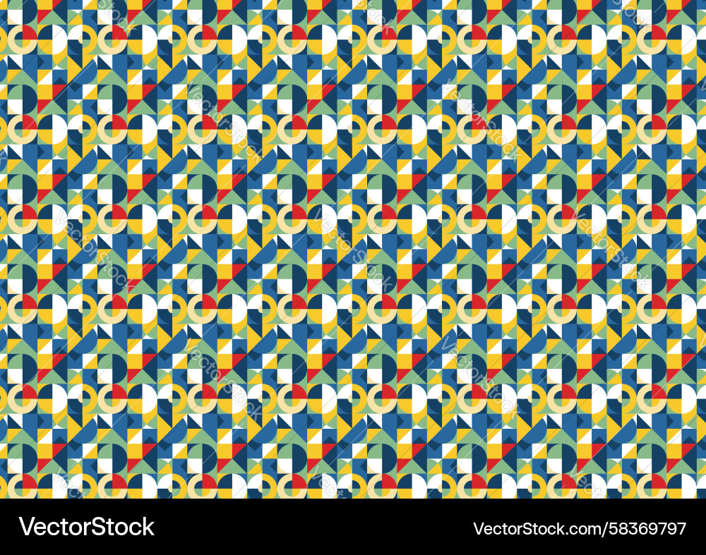 Retro Geometric Pattern Vector Image