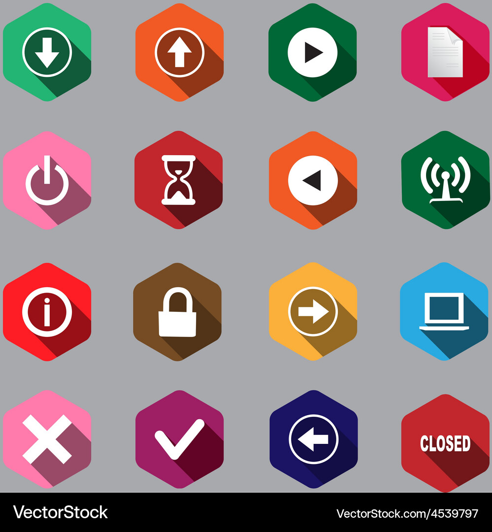 Set of computer icon Vector Image
