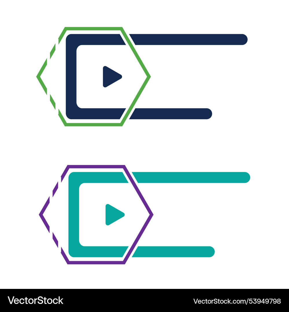 Abstract play button arrow triangle icon Abstract play button arrow triangle icon Vector Image