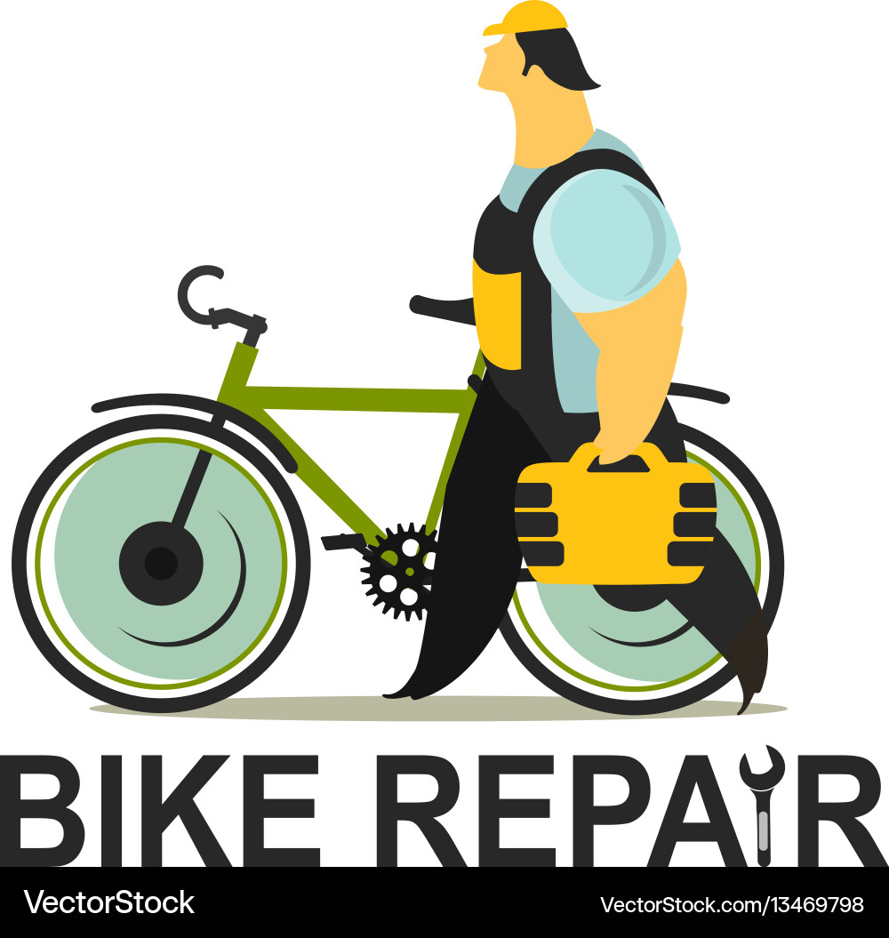 Bicycle repair Royalty Free Vector Image VectorStock