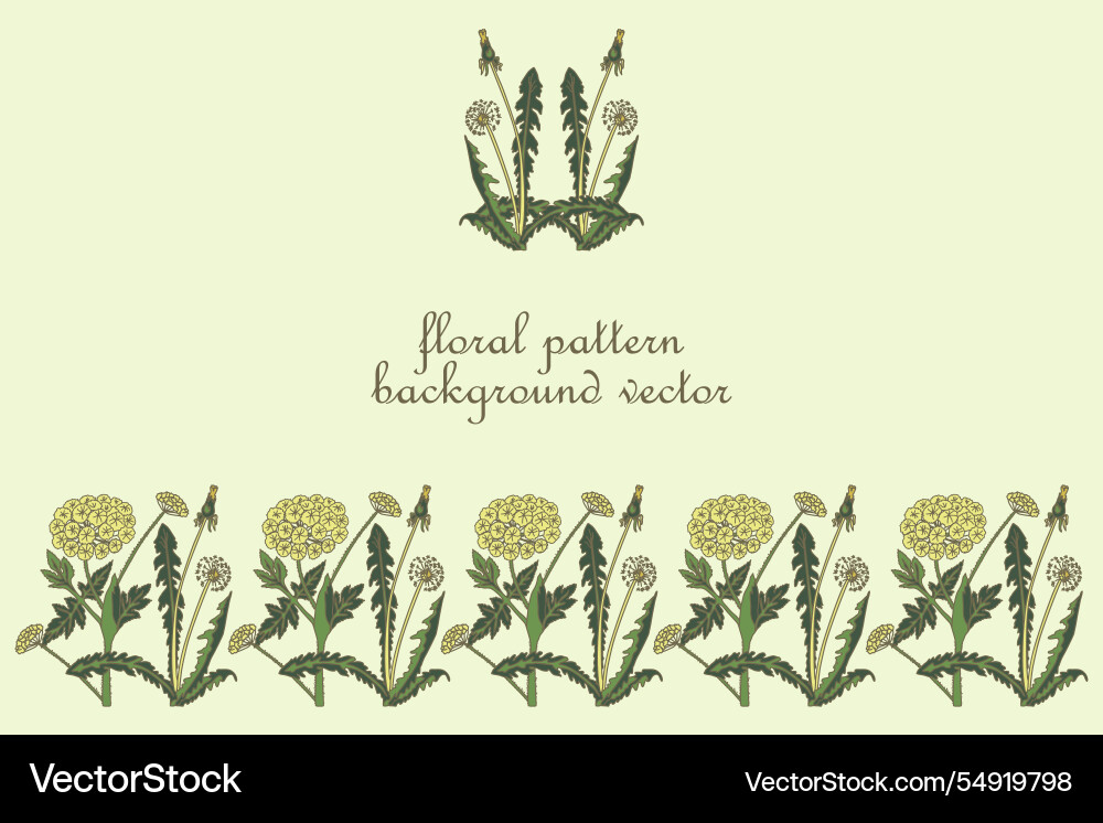 Botanical card with floral design trendy hand Botanical card with floral design trendy hand vector image