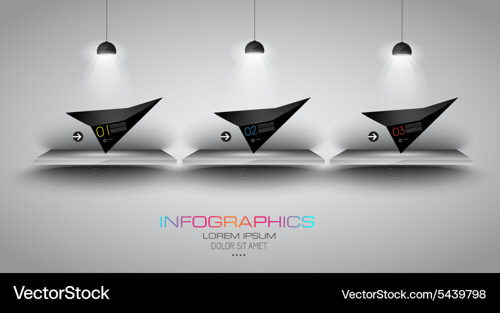 Flat ui design concepts for unique infographics vector image
