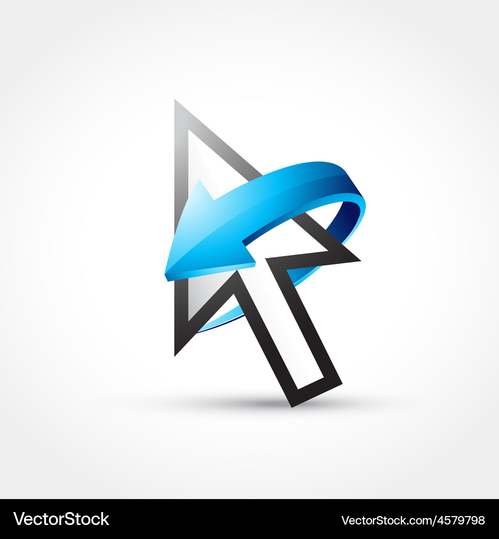 Mouse cursor with arrow Vector Image