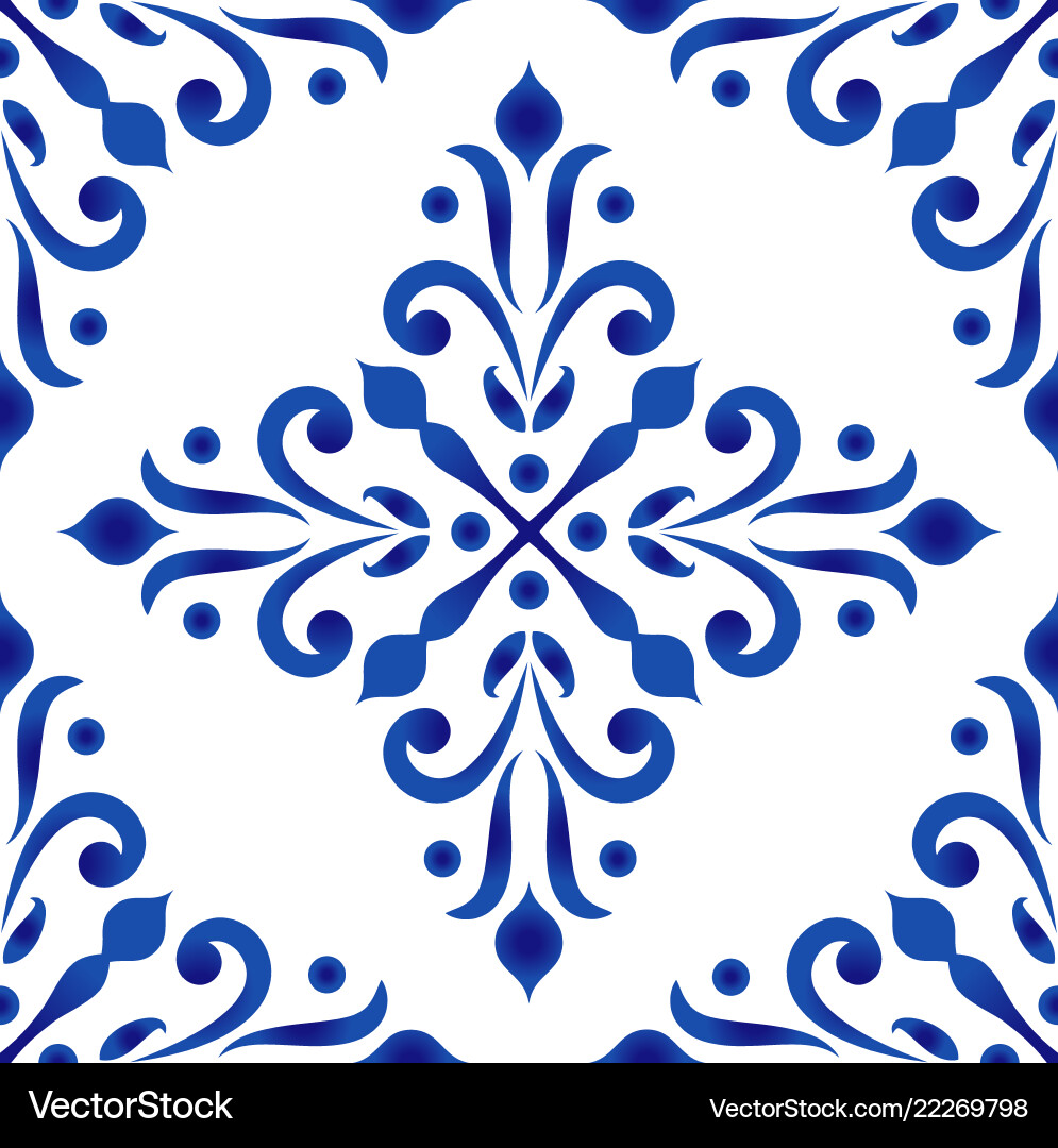 Porcelain decorative pattern Royalty Free Vector Image