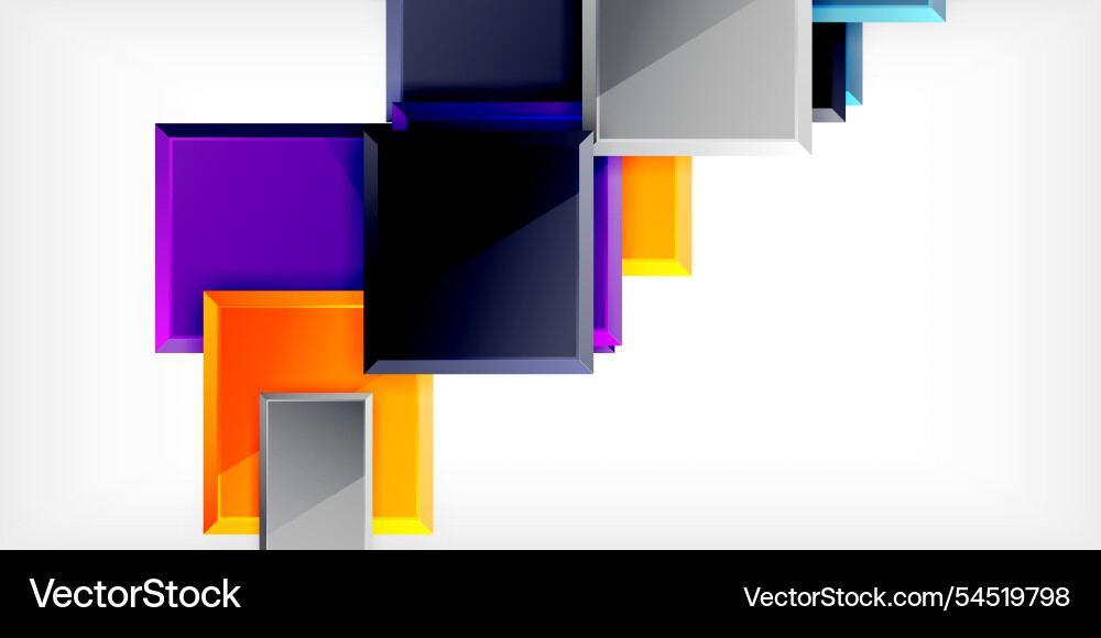 Square shape color abstract geometry Vector Image