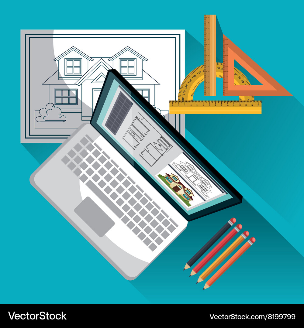 Architecture project design Vector Image