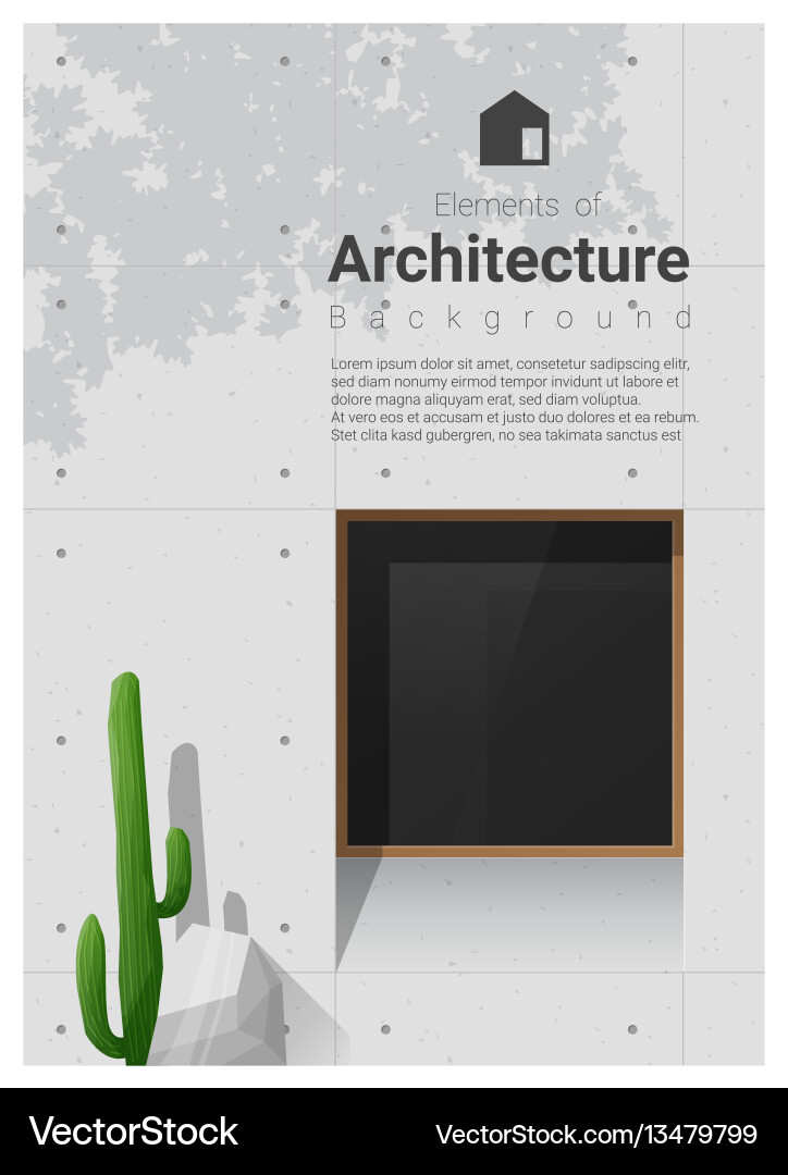 Elements of architecture window background 10 vector image