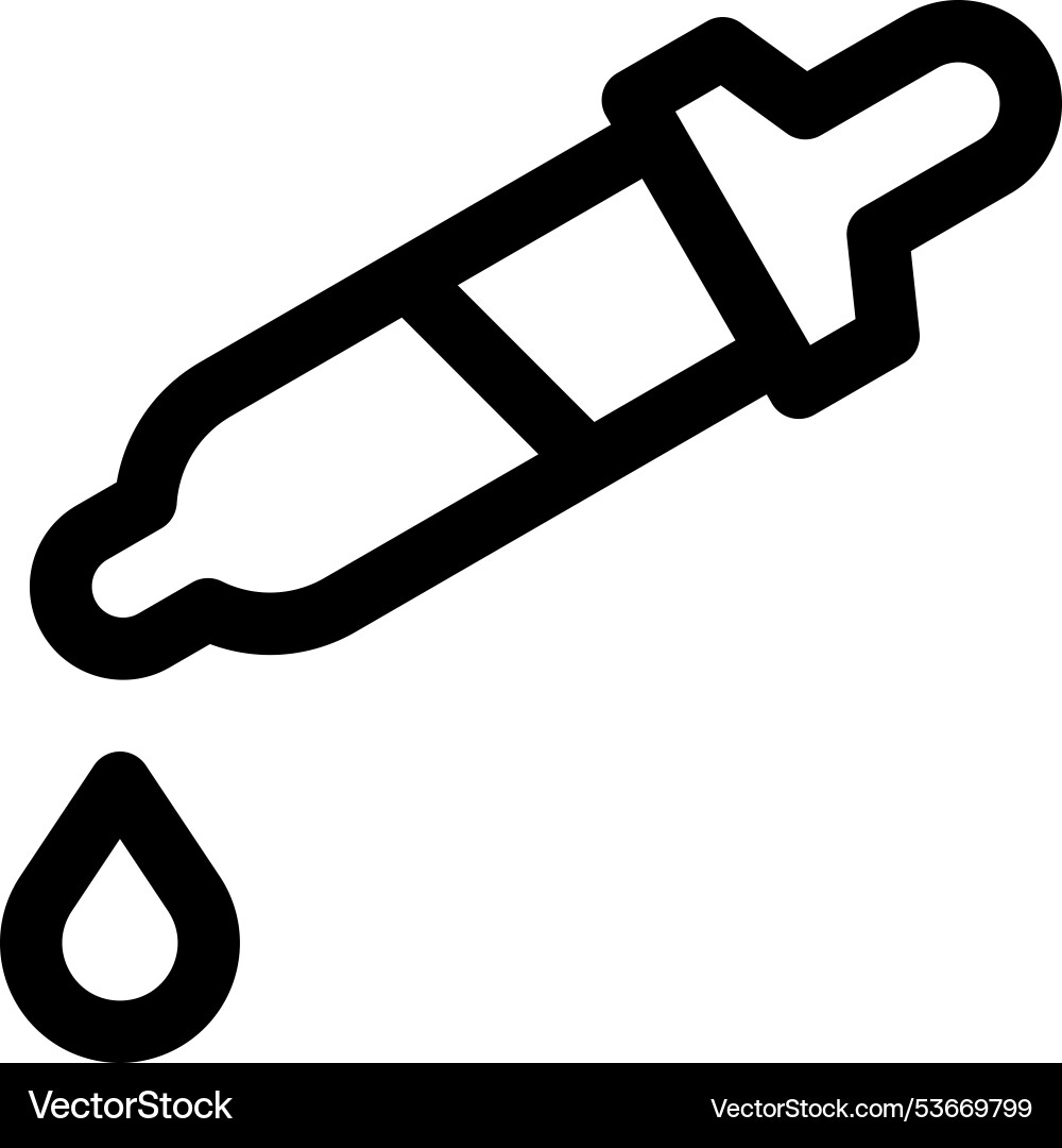 Eyedropper icon thin linear style design isolated Eyedropper icon thin linear style design isolated vector image