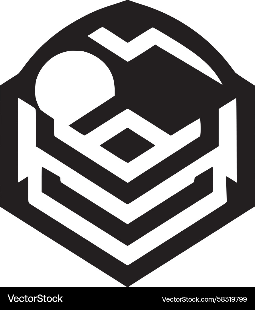 Hexagonal Structure Icon Vector Image
