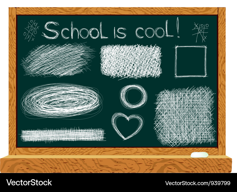 Line Drawing Blackboard vector image