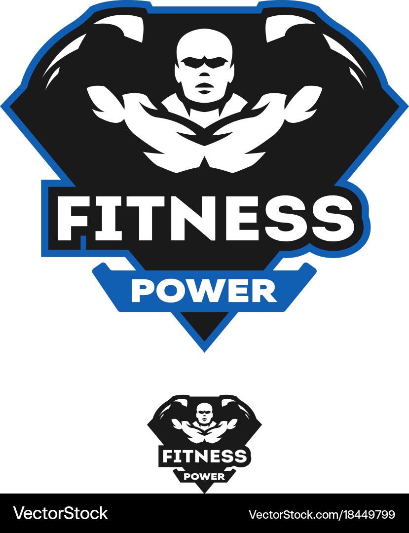 Logo für Fitness und Sport vektorbild