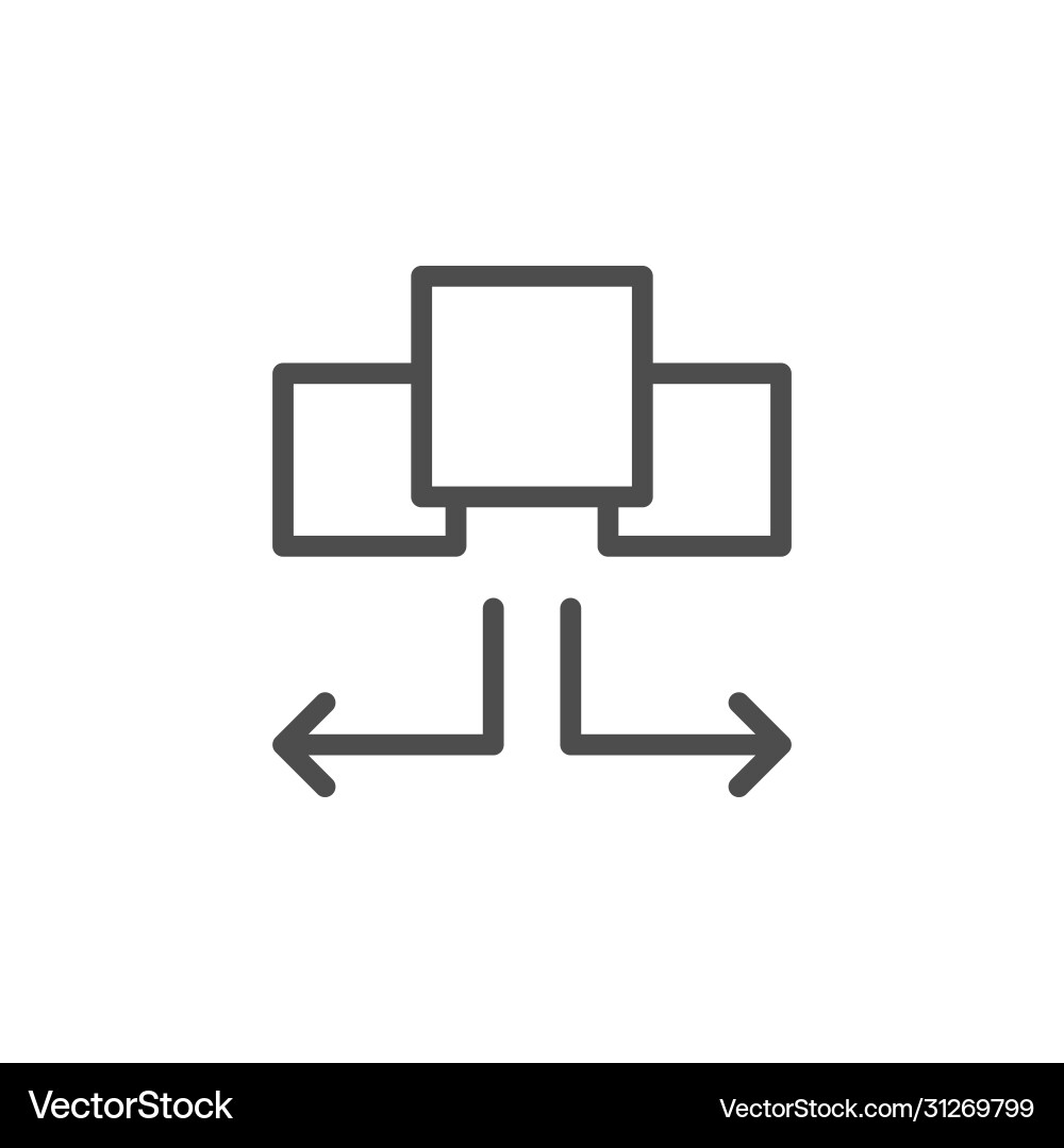 Task Distribution Outline Icon vector image