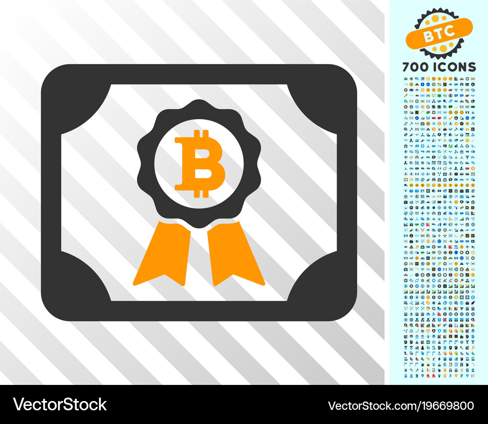 Bitcoin Bonus Certificate Icon – Royalty-Free Vector | VectorStock
