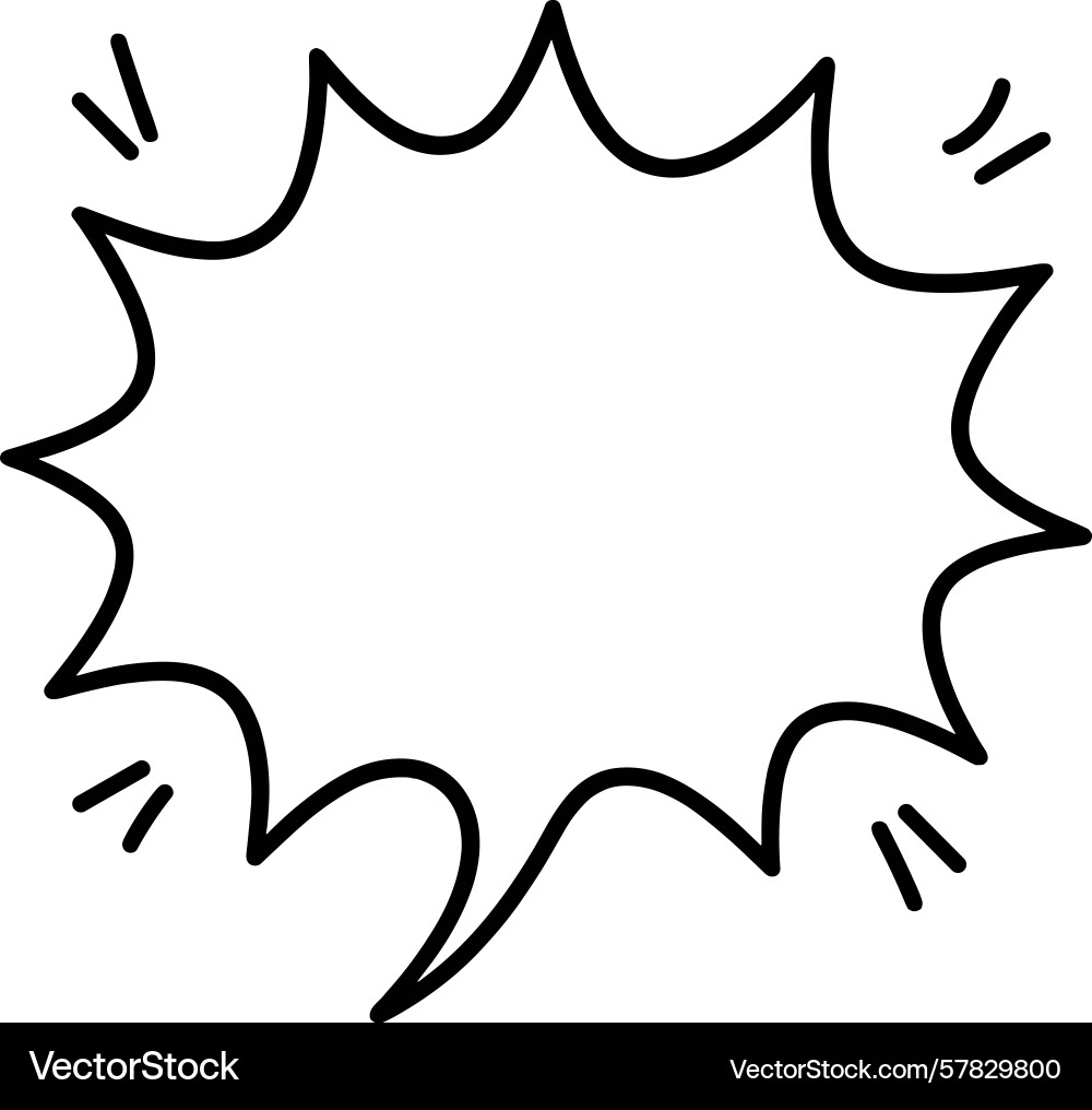 Bold speech bubble design with sharp edges Bold speech bubble design with sharp edges vector image