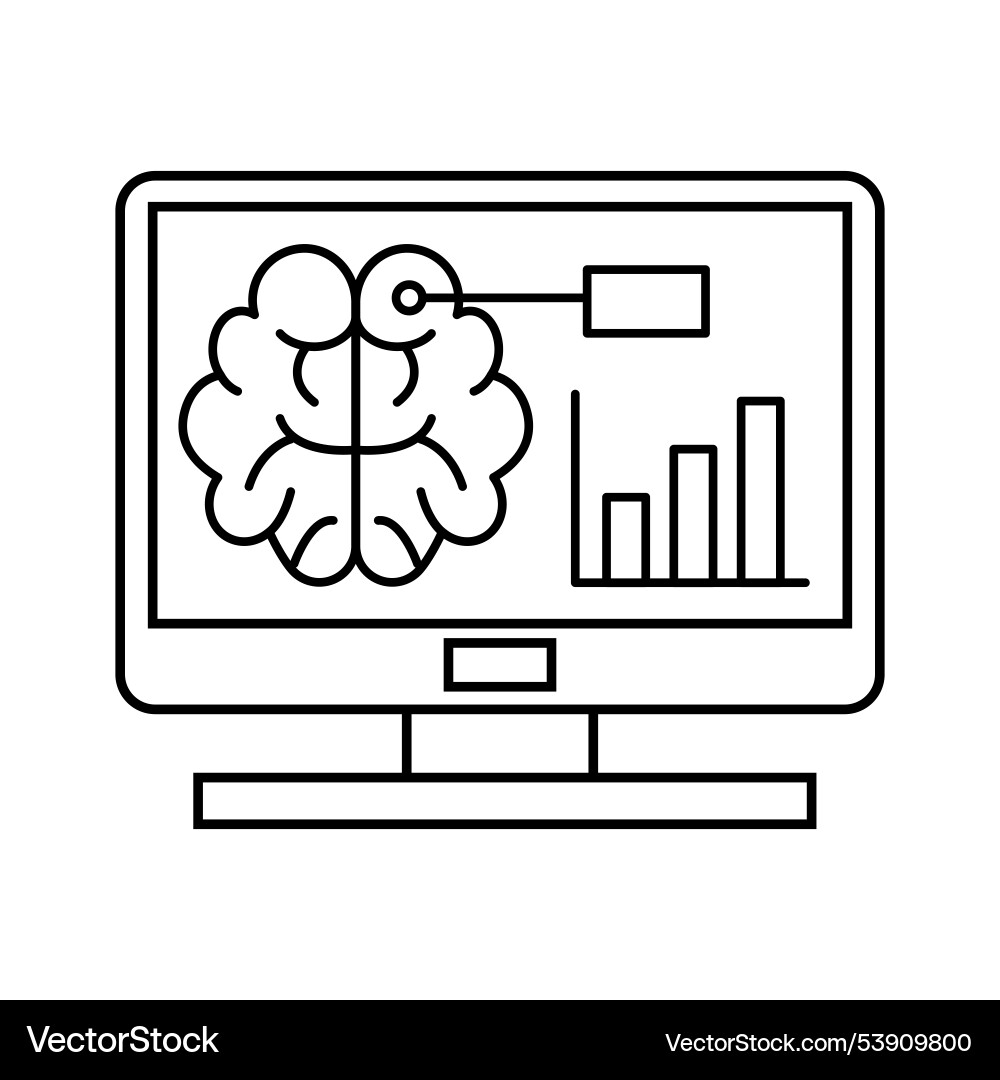 Brain scan icon Brain scan icon vector image