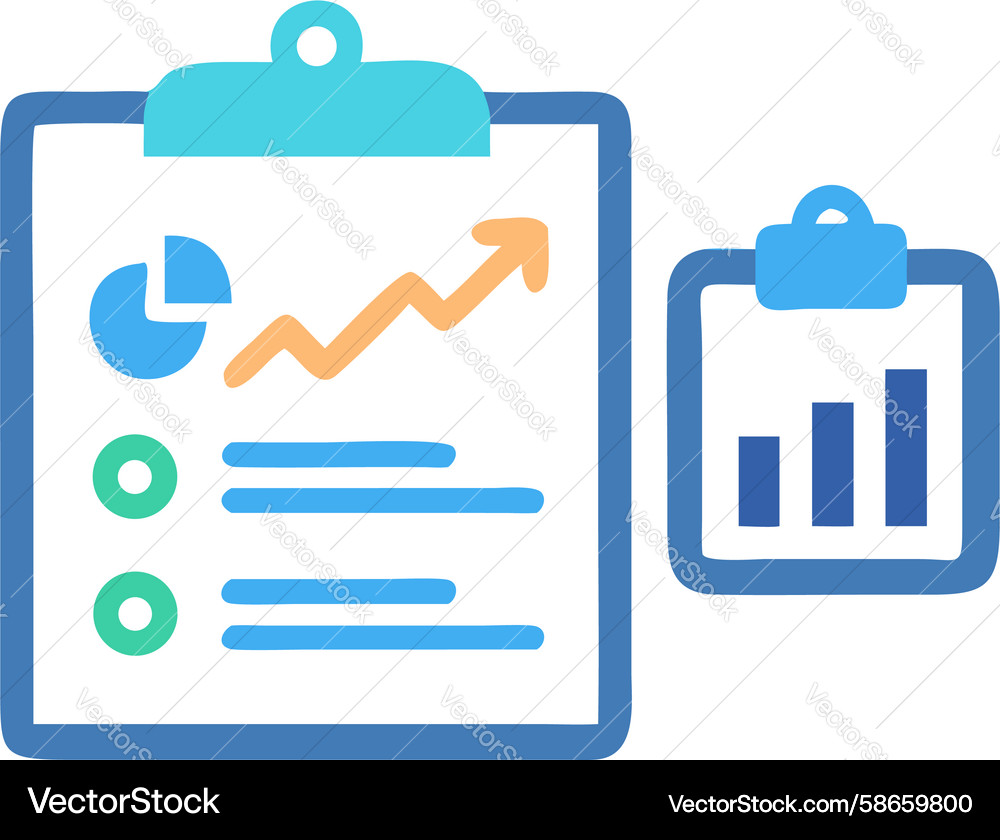 Checklist and report icon task management Vector Image
