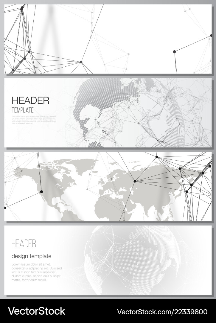 Global Network Headers vector image