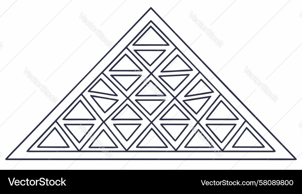 Intricate Triangular Grid Vector Image