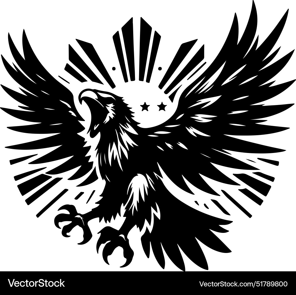 Philippine eagle isolated black design Royalty Free Vector