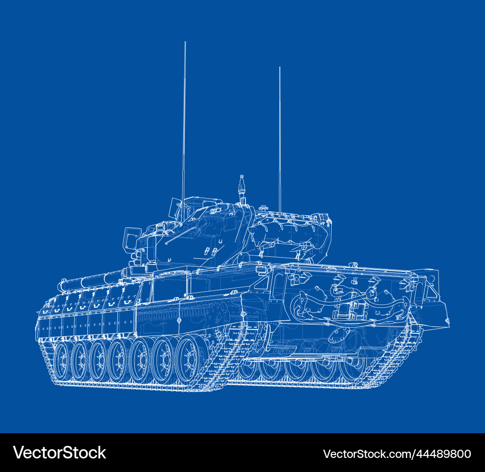 Tank rendering of 3d Vector Image