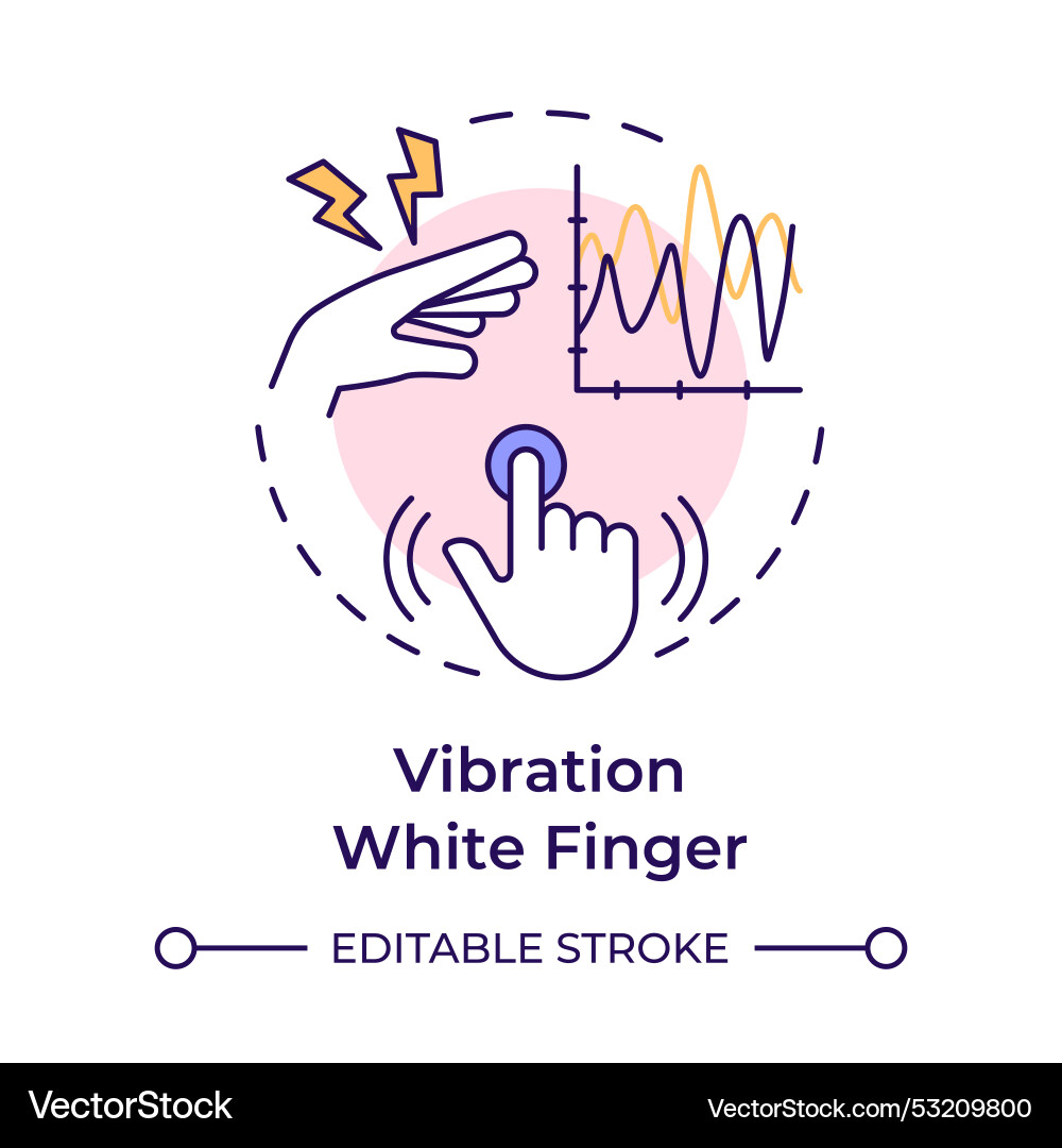 Vibration white finger multi color concept icon  Royalty-Free Vector |  VectorStock