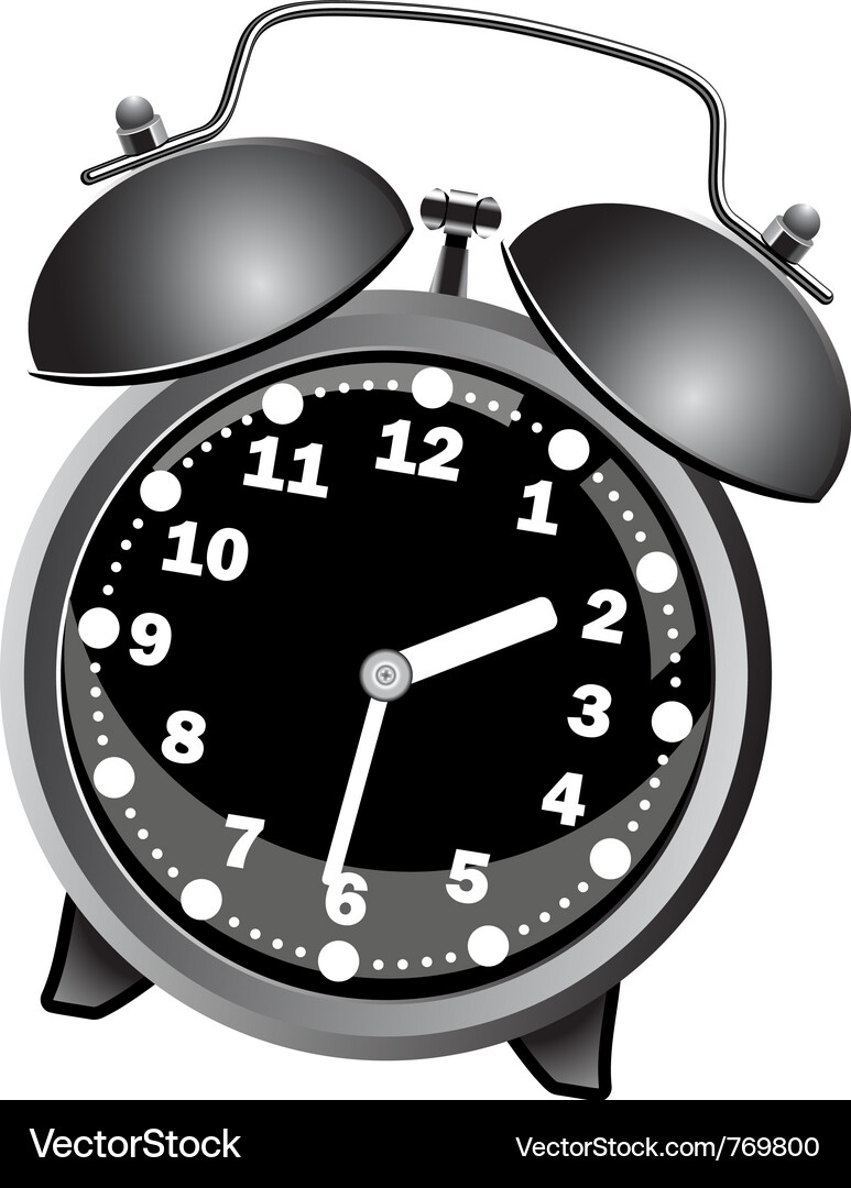 Vintage Alarm Clock Vector Image