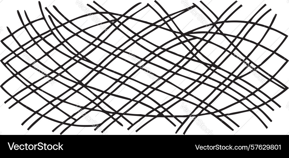 Abstract scribbled line pattern background design vector image