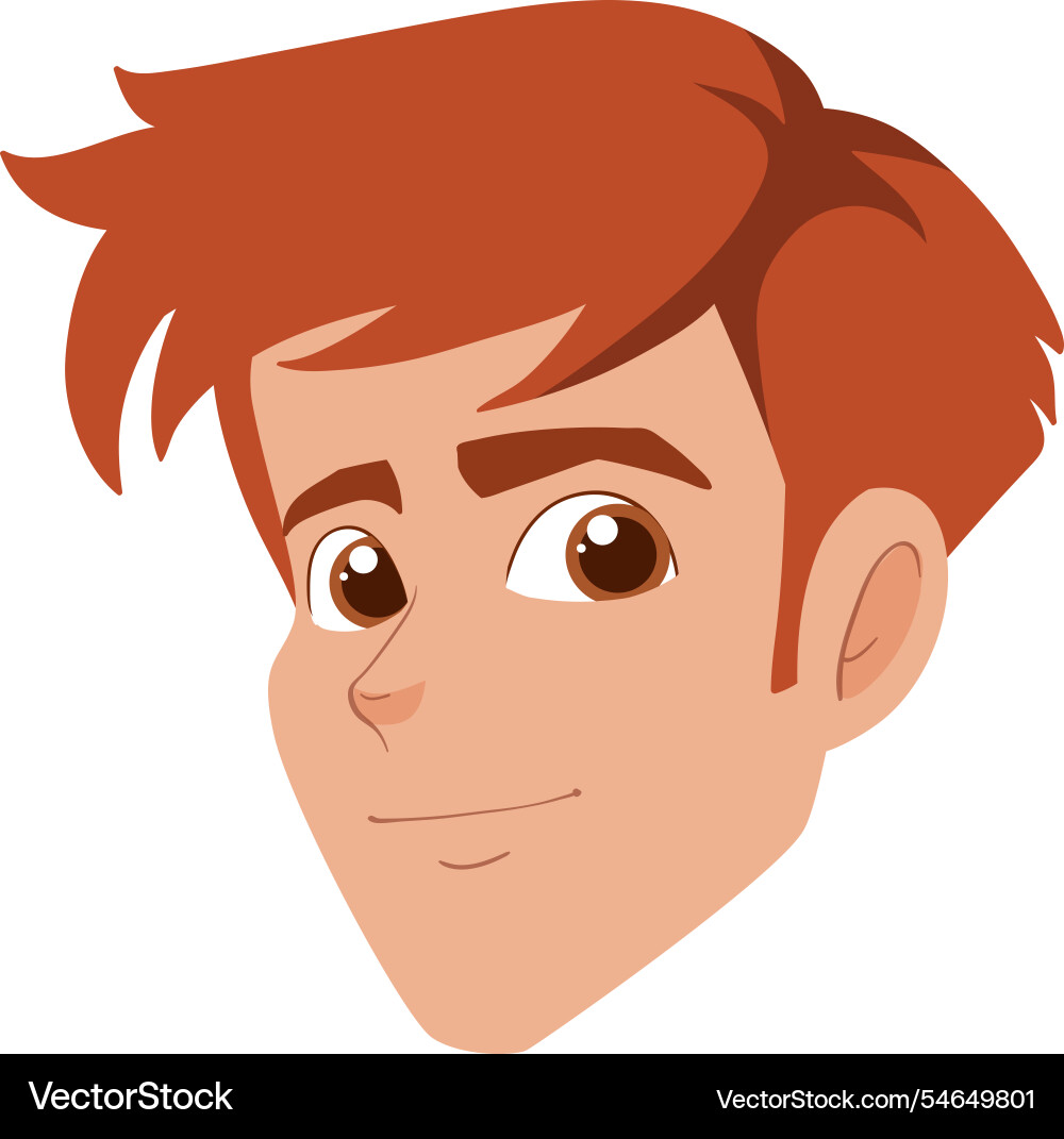 Animated character with expressive eyes and smile Animated character with expressive eyes and smile vector image