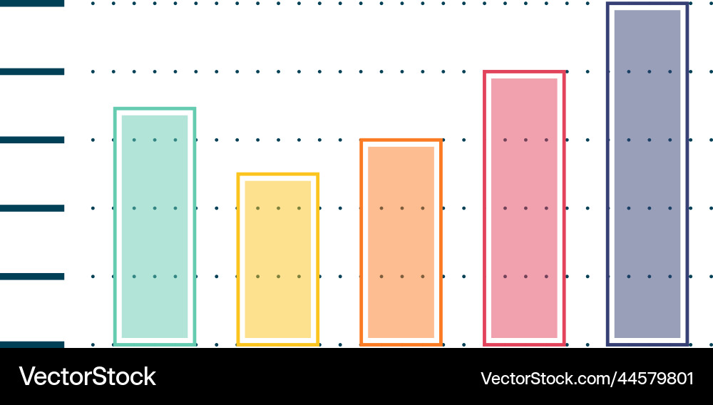Color column chart data infographic statistic Color column chart data infographic statistic vector image
