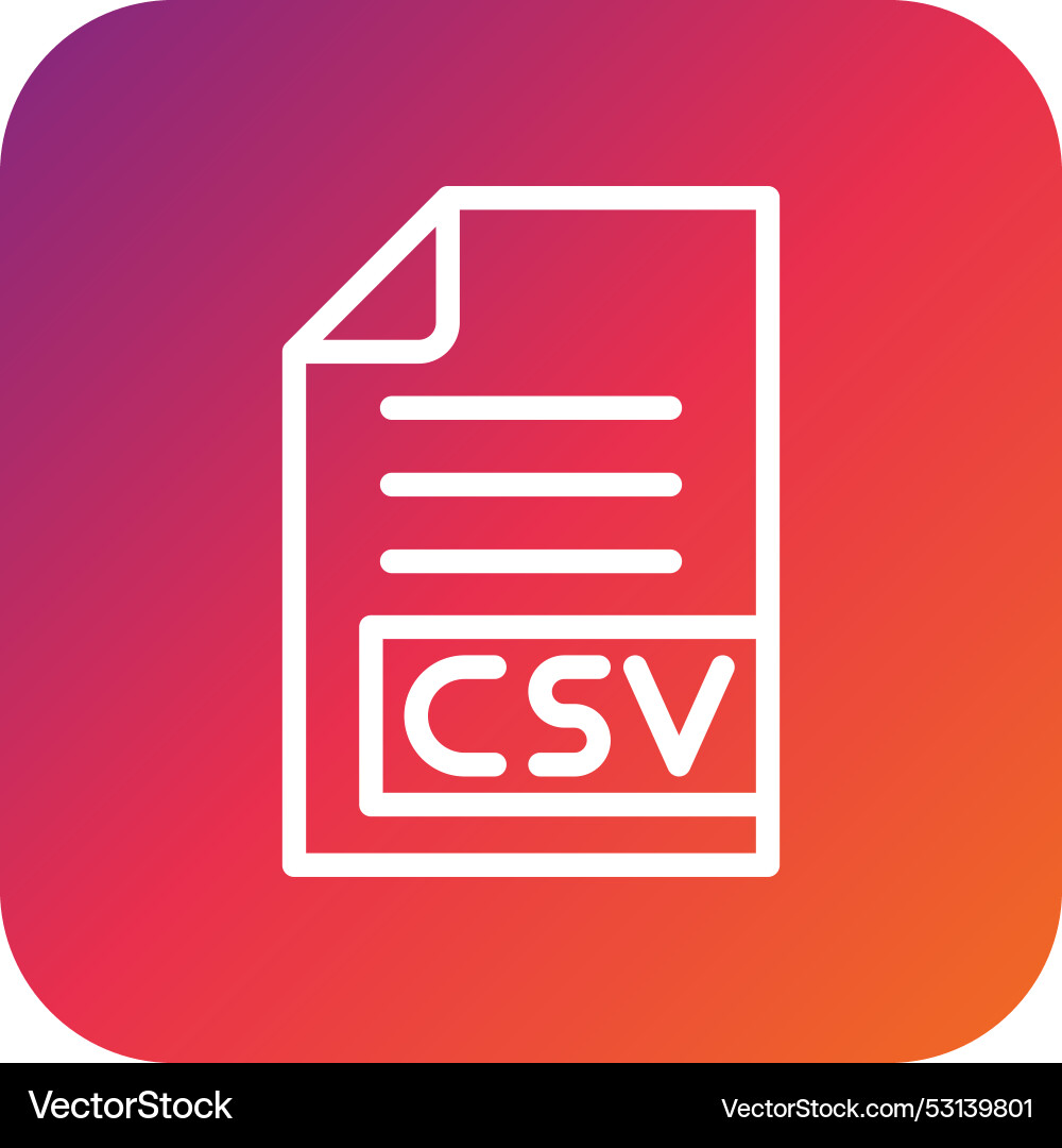 Csv icon design Vector Image