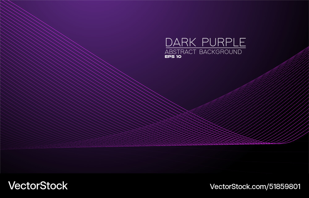 Dark purple abstract background with curve lines Dark purple abstract background with curve lines Vector Image