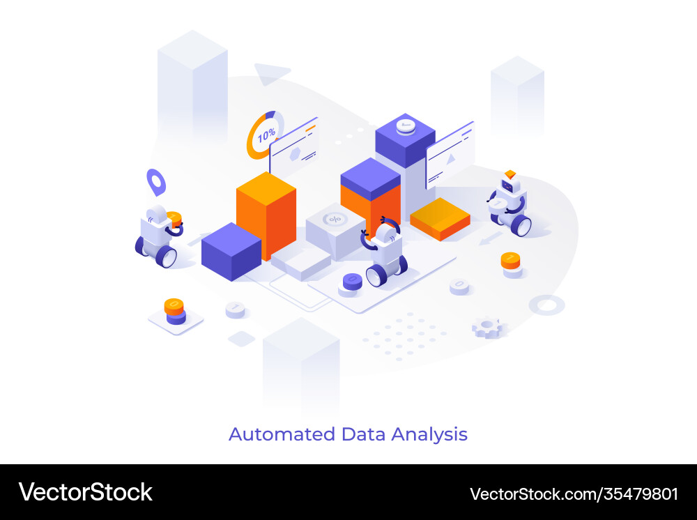 Data Analysis Isometric Concept Vector Image