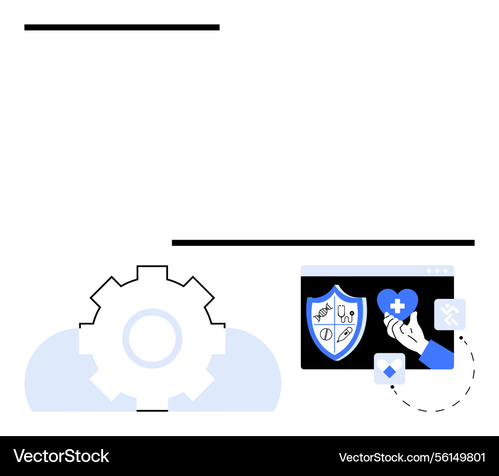 Digital health support system integration using Digital health support system integration using vector image