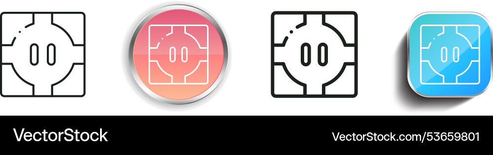 Dohyo icon thin linear regular and button style Dohyo icon thin linear regular and button style vector image