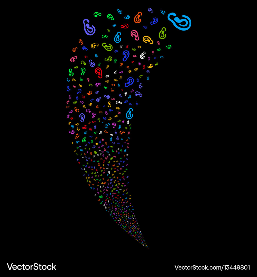 Ear random stream Ear random stream Vector Image