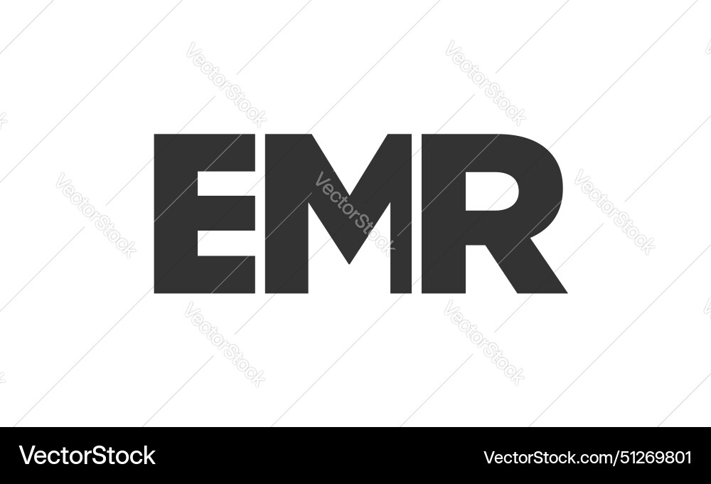 Emr logo design template with strong and modern Vector Image