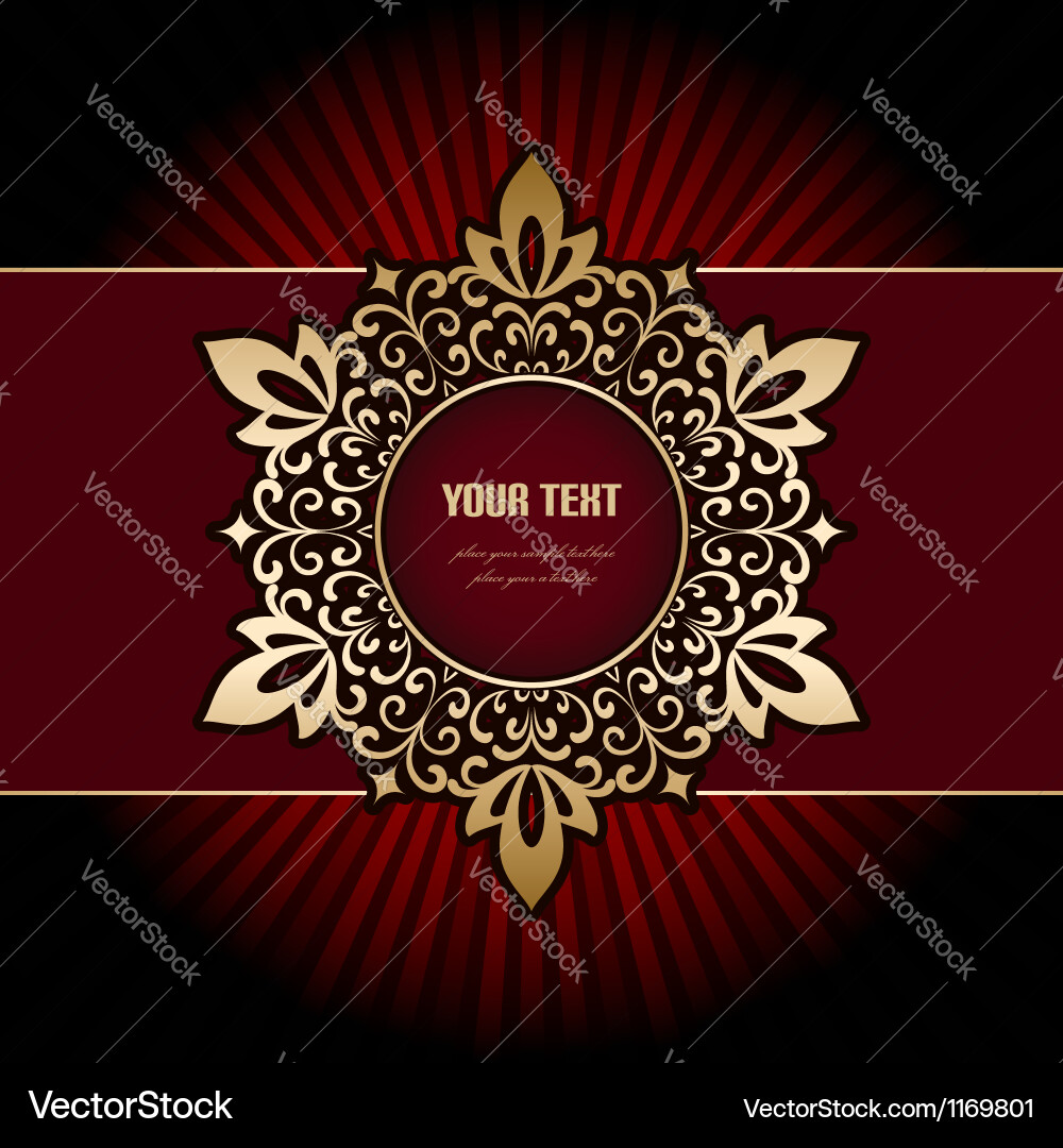 Gold frame Royalty Free Vector Image - VectorStock