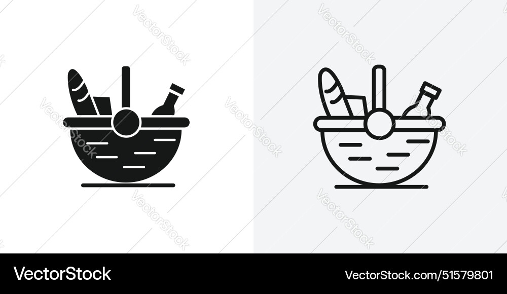 Picnic icon set Royalty Free Vector Image - VectorStock