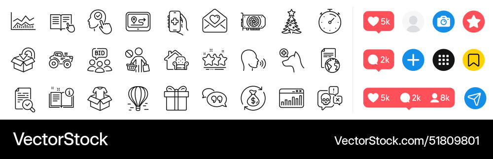 Read instruction select user and timer line icons Read instruction select user and timer line icons Vector Image