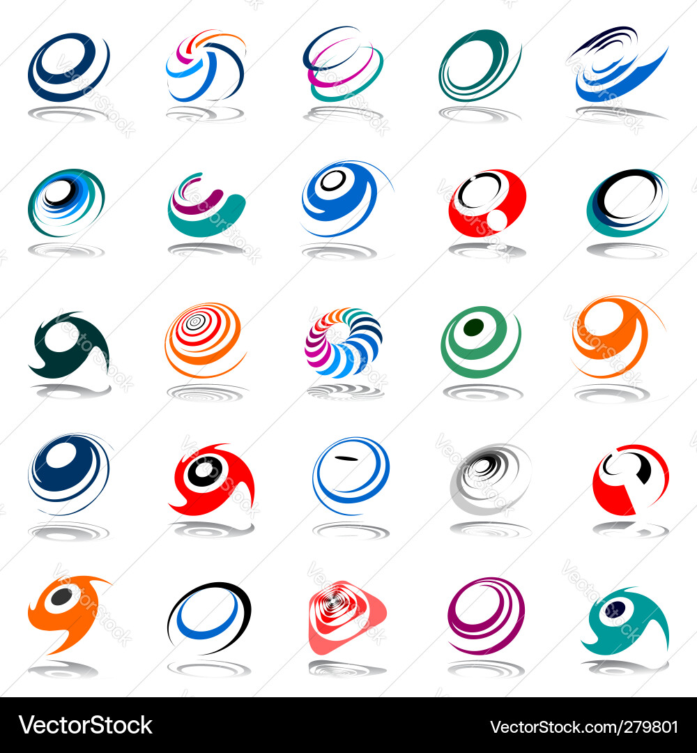 Rotating Spirals & Circular Motion vector image