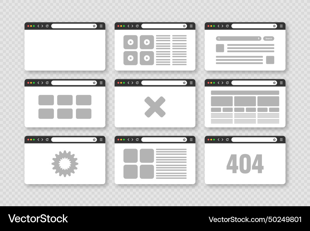 Web-Browser-Fensterseiten-Layout mit toolbar Web-Browser-Fensterseiten-Layout mit toolbar vektorbild