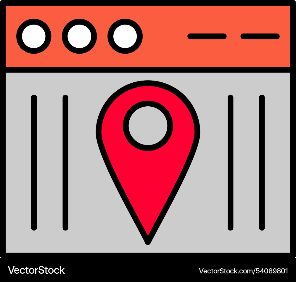 Web line filled icon design vector image