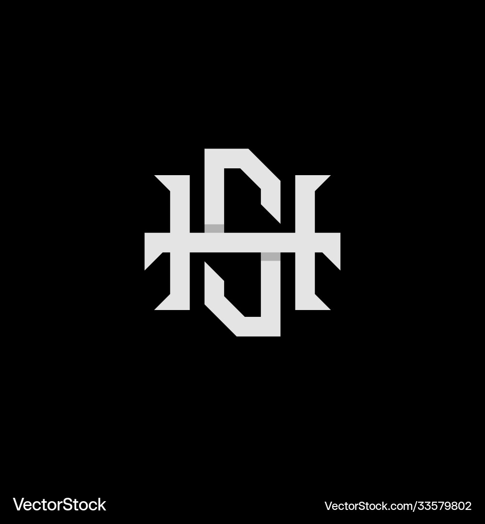 Abstraktes Monogramm Buchstaben hs sh logo icon design Abstraktes Monogramm Buchstaben hs sh logo icon design vektorbild