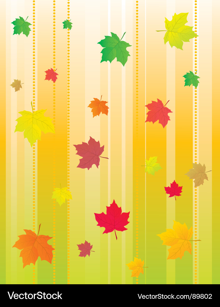 Autumn Leaf Pattern Background Vector Image