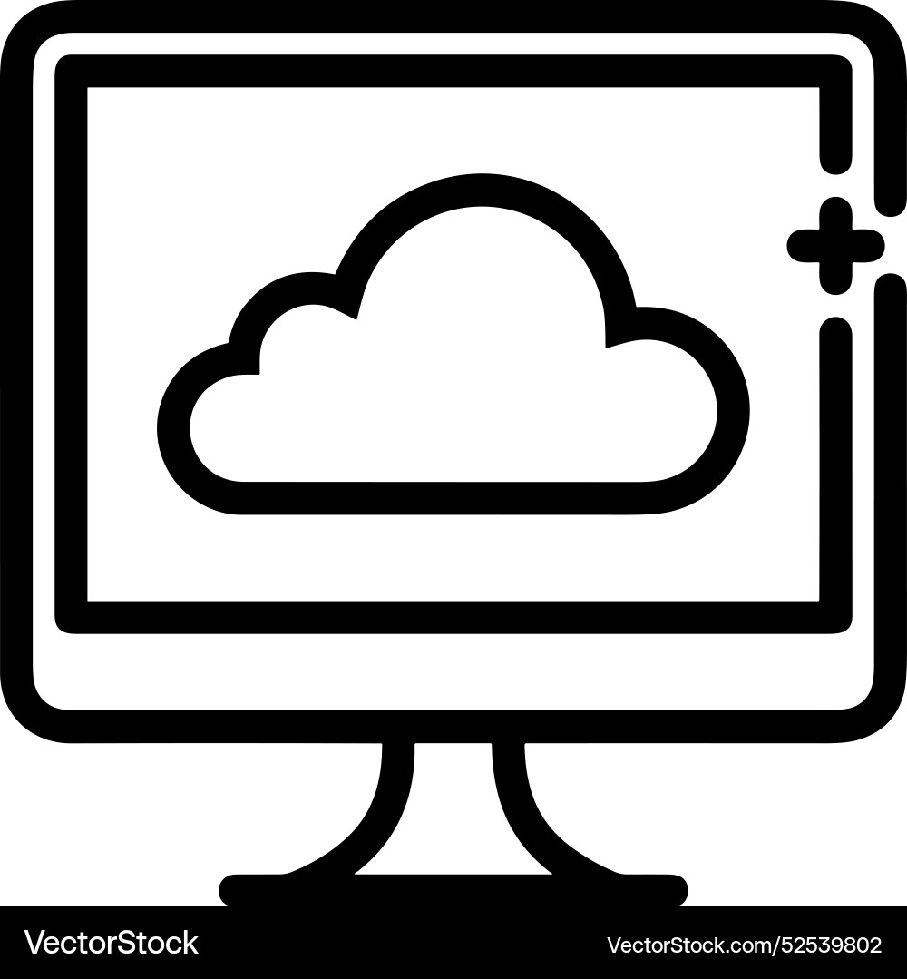 Cloud storage icon symbol image of the hosting Vector Image
