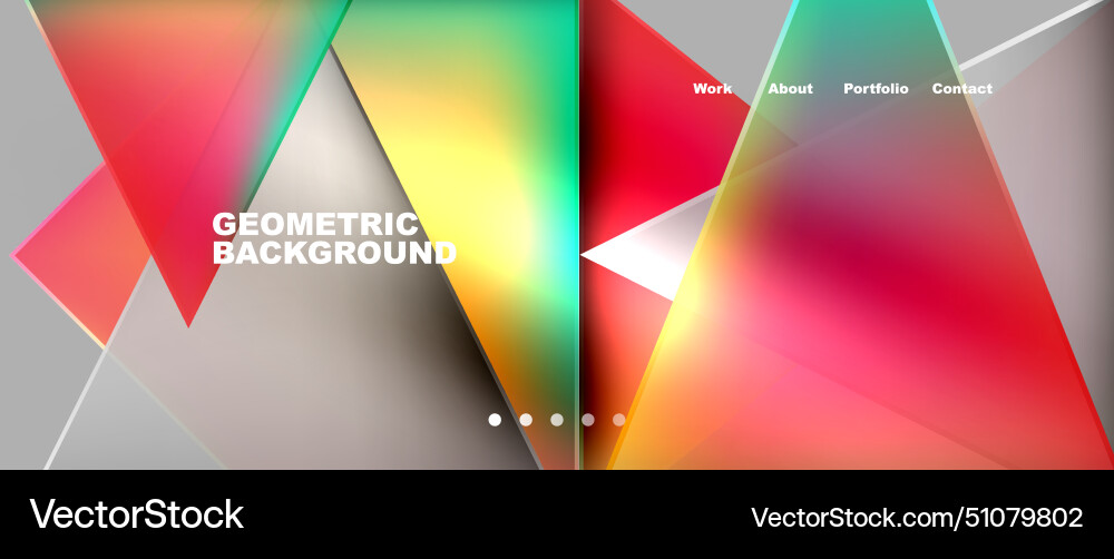 Colorful triangle pattern on gray backdrop Vector Image