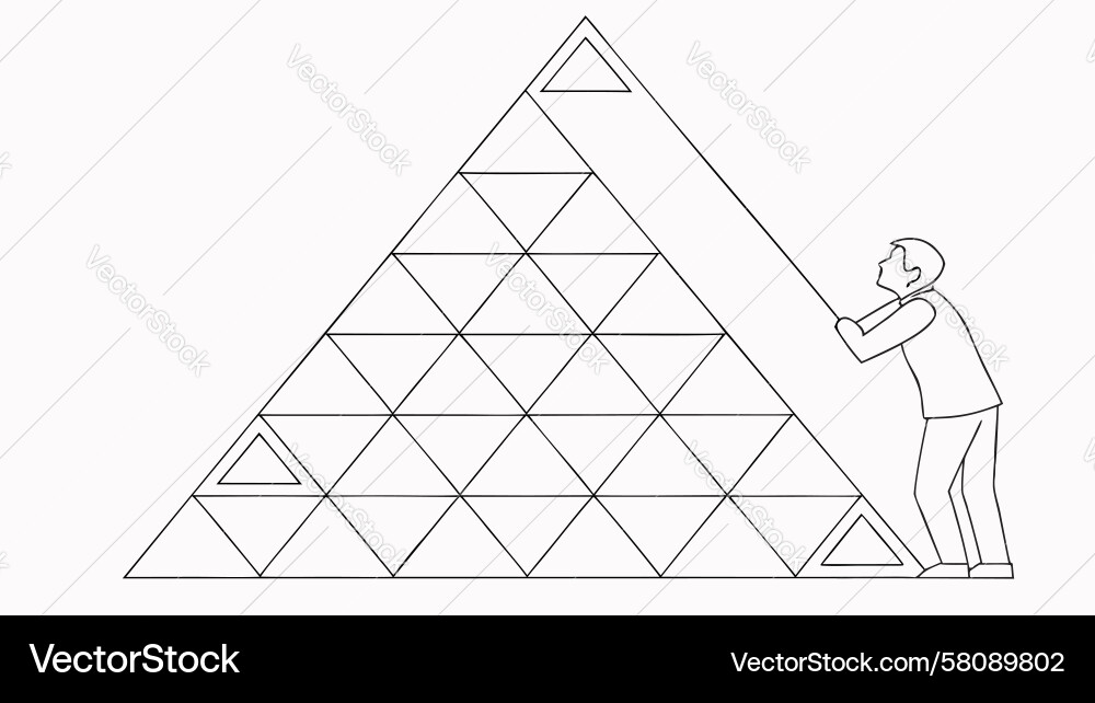 Constructing Triangular Framework Vector Image